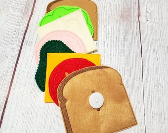 Felt sandwich button snake Deluxe set busy bag or quiet book project- educational game learning toy - # 3961