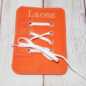 Lacing Closure Boards - Lacing Practice - Toddler Learning Toy - Educational Gift - Church Activity - Preschool Toy -  #3964