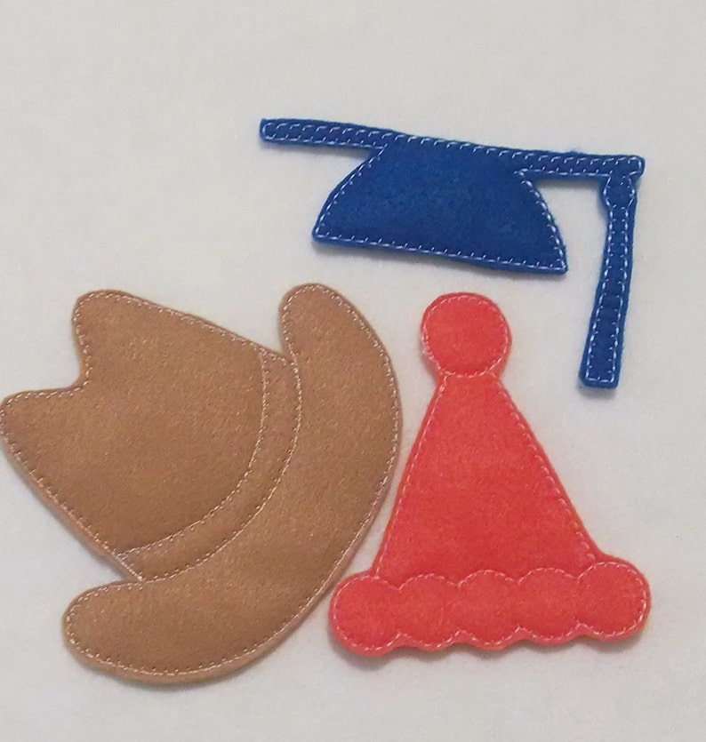 Hats addon for our Spud felt game set educational game learning toy Eco-Friendly 3879 image 2