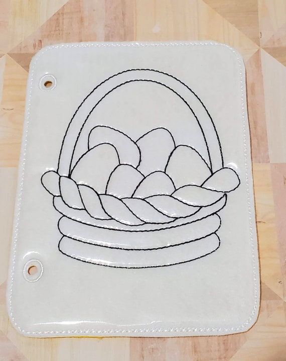 Quiet book Chick with baby reusable coloring quiet book page for kids QB193