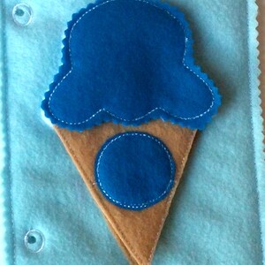 Quiet Book Page With 11 Color Matching Ice Cream Cones Perfect for Busy ...