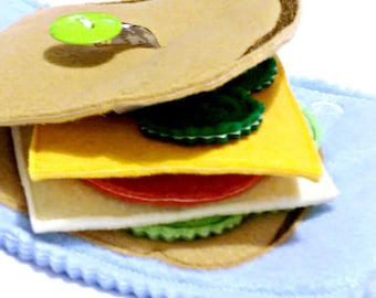 Felt quiet book - Toddler quiet book - Quiet book page - Toddler busy book - Busy book page - Felt busy book  - Button sandwich page #QB81