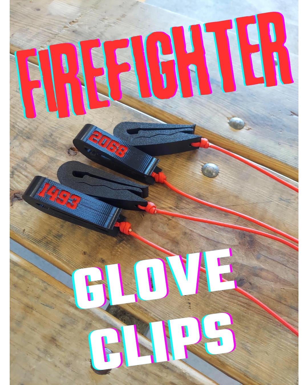 4-Pack Firefighter Glove Strap Clips – Reflective Safety Holders With Metal Buckle, Adjustable For Rescue, EMS & Work Gear