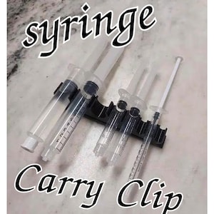 Syringe Holder Clip | Fits: 10cc,3cc,1cc | EMS | EMT | Nurses | Paramedics | IV Flush Organizer
