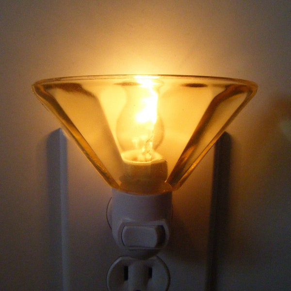 Gold Glass With Flared Shape Custom Night Light