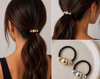 Metal Ponytail Hair Cuff Elastic