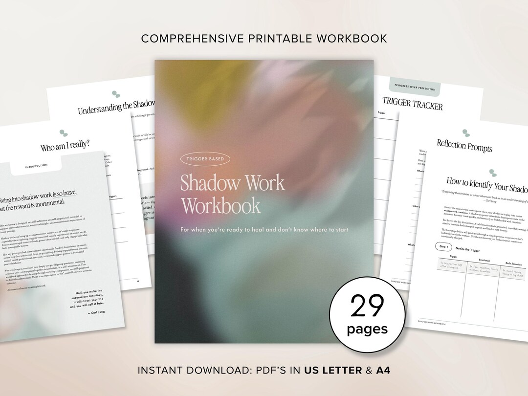 Doing Shadow Work Worksheet.pdf Shadow Work Full Workbook | 29 Pages for Gentle Self-awareness and ...