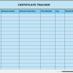 Certificate & Qualification Tracker - Etsy
