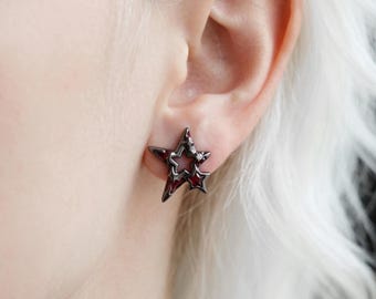 Hollow Star Studs - Dark Gothic Vampire - Halloween Party Accessory