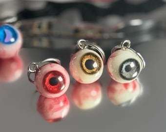 Realistische hars menselijke oogbol hangoorbellen, handgemaakte sieraden, cadeau voor gothic
