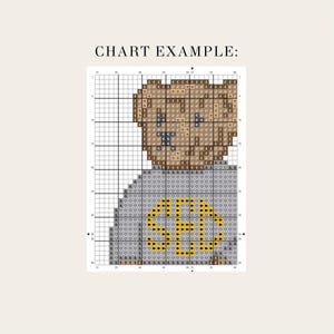 Ours en peluche inspiré de la SEC (plusieurs versions) - Tableau de broderie numérique - Téléchargement PDF image 3
