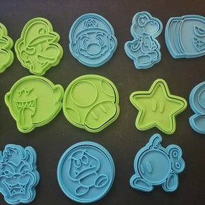 Cortadores de galletas y sellos de Mario