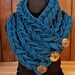 jsimari1 reviewed Teal Buttoned  Cowl Scarf, Braided Neckwarmer