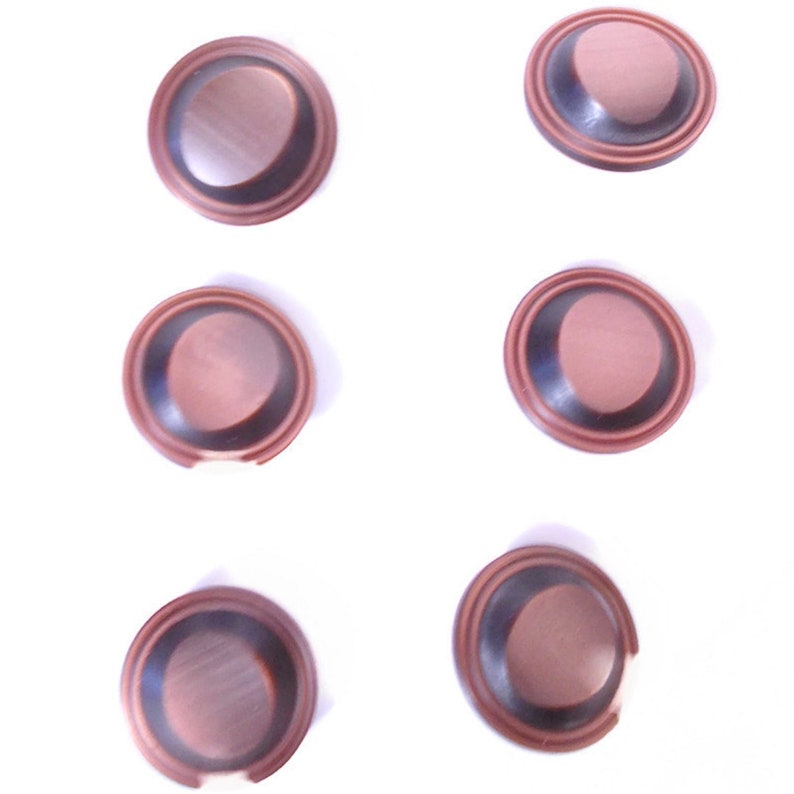 Package of 6 Copper Shank Buttons 58 15 mm buttons,