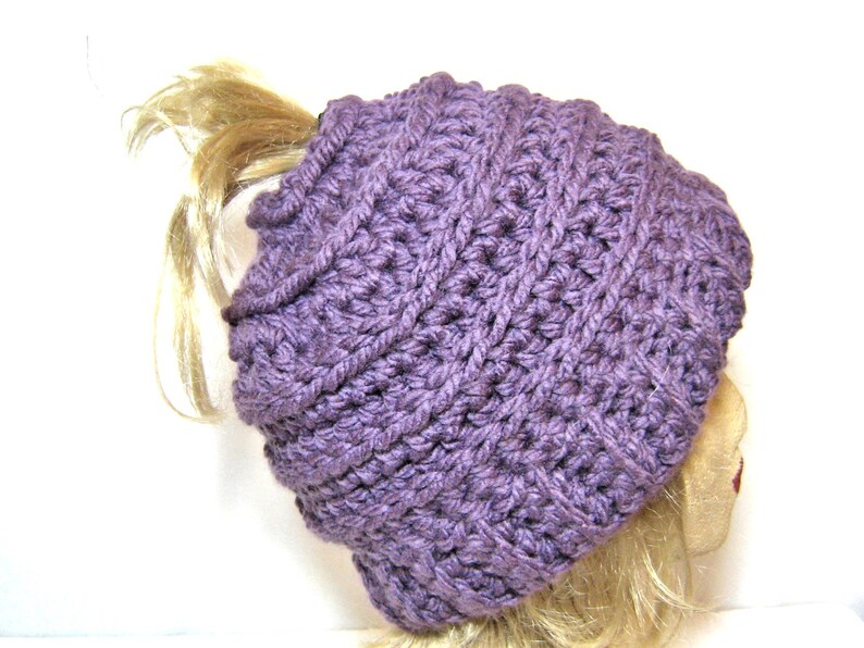 Womens Messy Beanie Messy Bun Hat Womens Accessories image 8