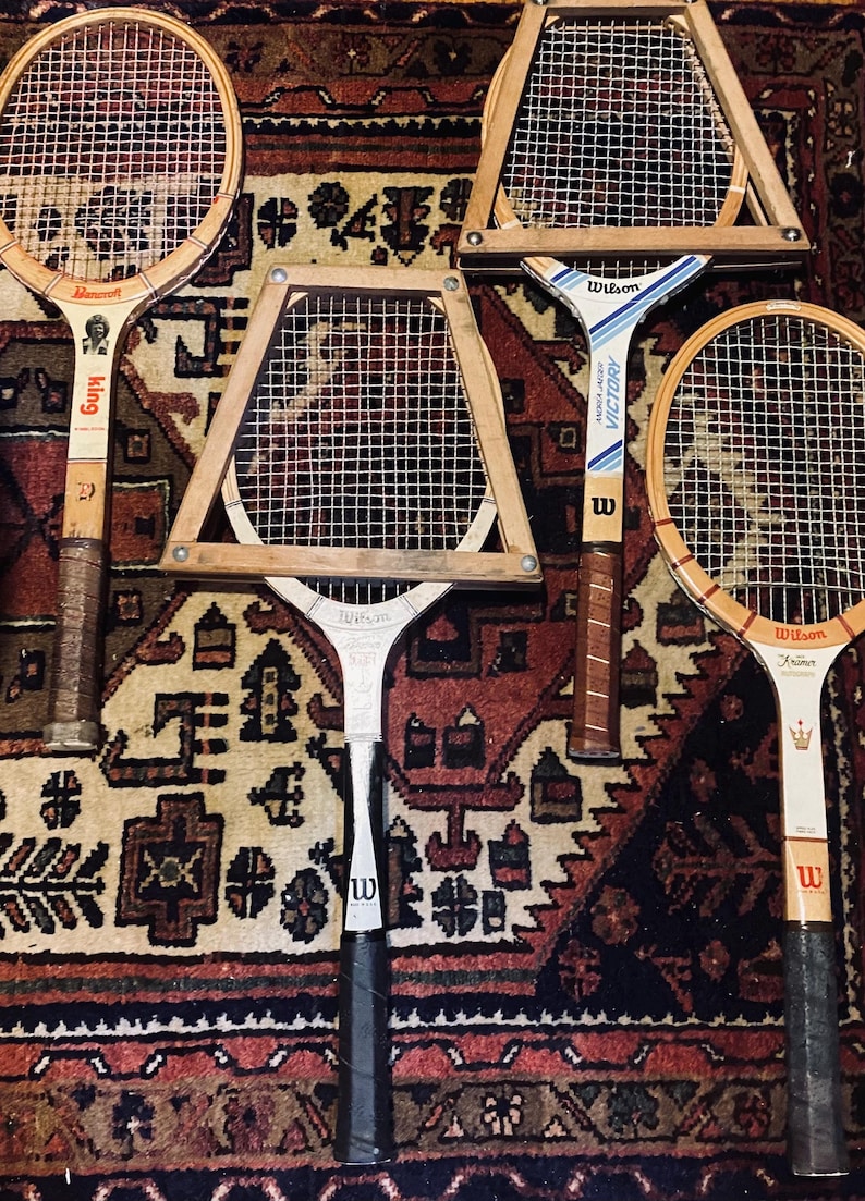 Vintage Tennis Racquets | Sports Equipment Memorabilia | Wall Hanging ...