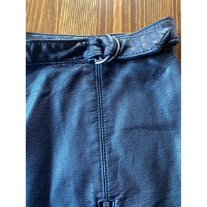 Vintage Clothing | Free People | Black Vegan Leather | Mini Skirt | Zipper Detail | Women | Y2K image 4