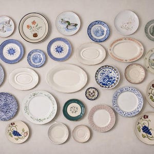 Curated Plate Wall Set | Vintage Farmhouse, Cottagecore, MCM Decor