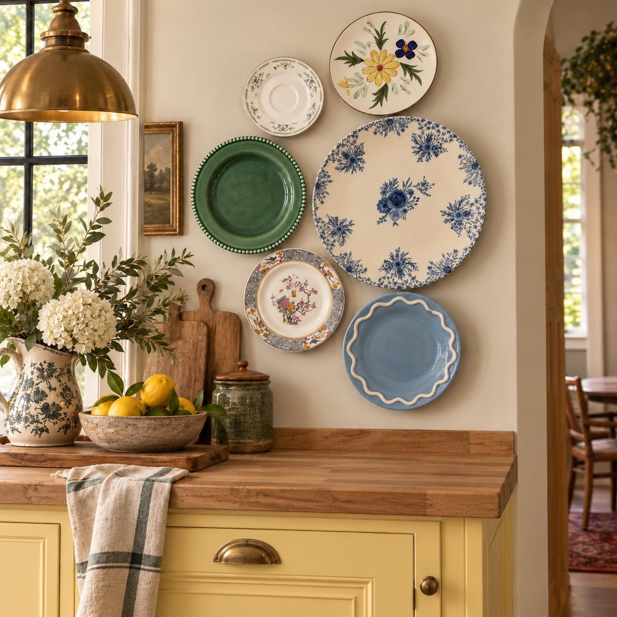 Green Plates to Wall Hang - Etsy