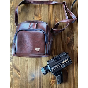 Keystone XL300 Super 8 Movie Camera with Kodak Movie Tote Bag Vintage 1970s