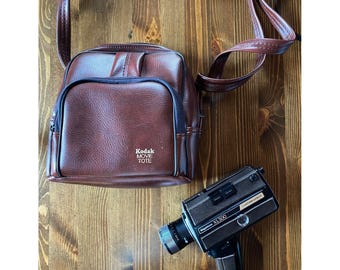 Keystone XL300 Super 8 Movie Camera with Kodak Movie Tote Bag Vintage 1970s