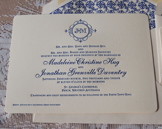 Morning dress wedding invitation hotsell