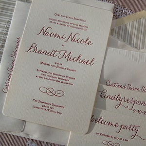 Letterpress Wedding Invitation Sample, Wedding Invitation, Wedding Invitations, Wedding Invitation Suite, Wedding Invitation, Elegant Invite