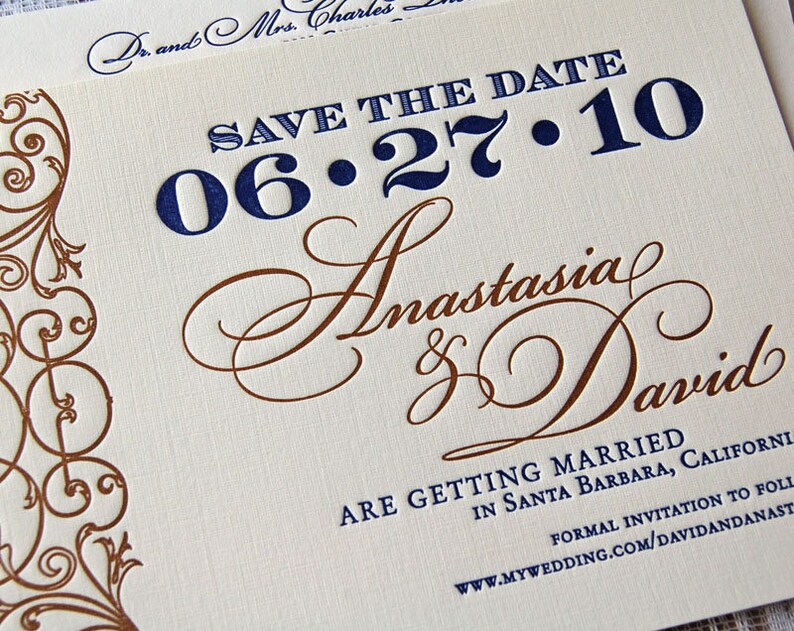 Save the Date cards Vintage Save the Date card Classic Save the Date card Save the Date card Letterpress Save the Date sample