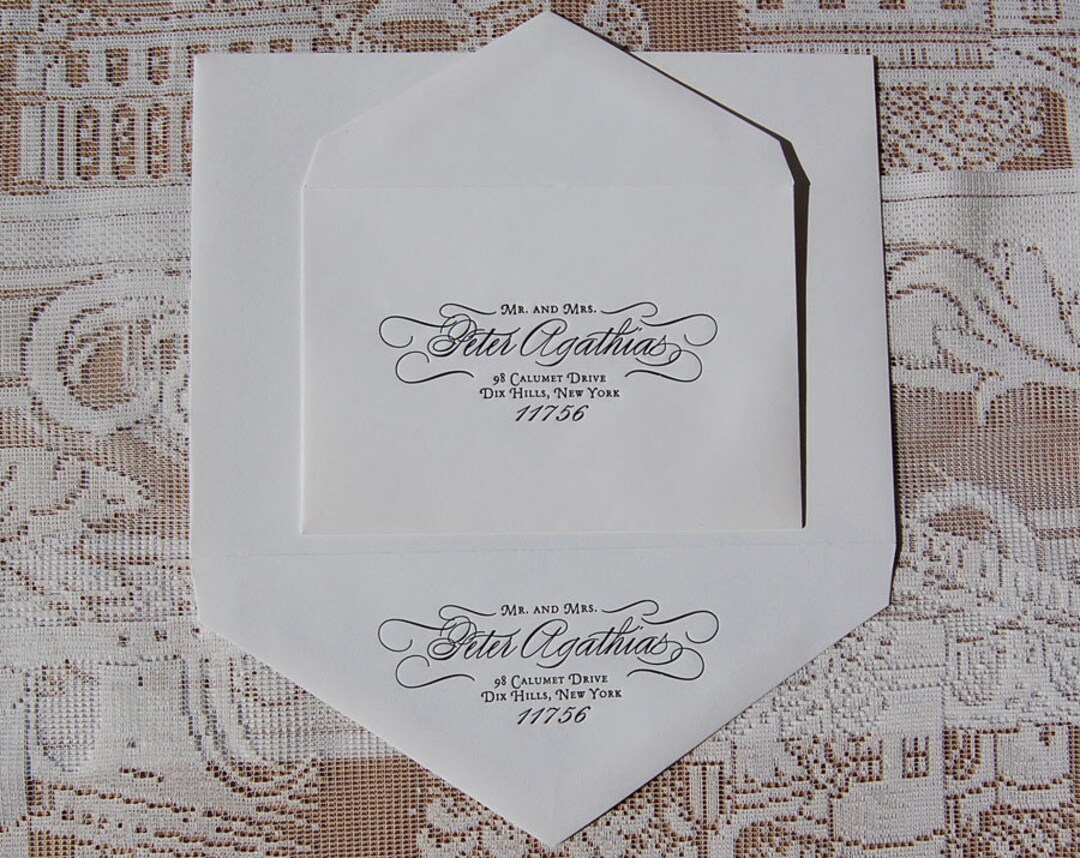 Letterpress Envelope Printing DEPOSIT Letterpress Return Etsy