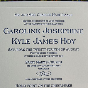 Letterpress Wedding Invitation Sample, Square Invitation, Classic Wedding Invitation, Wedding invitations, Engravers Invitation, Modern