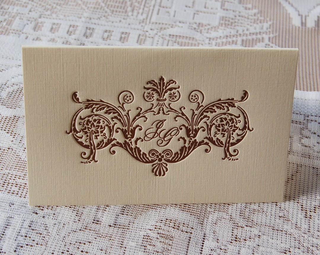 Letterpress Place Card Sample, Custom Letterpress Place Cards, Table