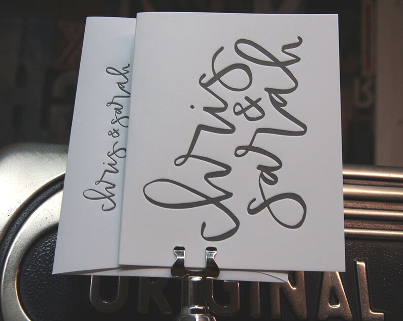 Letterpress Note Cards Sample Note Card Custom Note Card Etsy