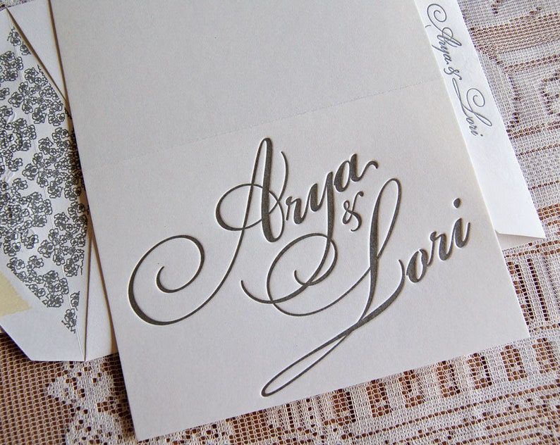 Letterpress Note Cards Sample Note Card Custom Note Card Etsy