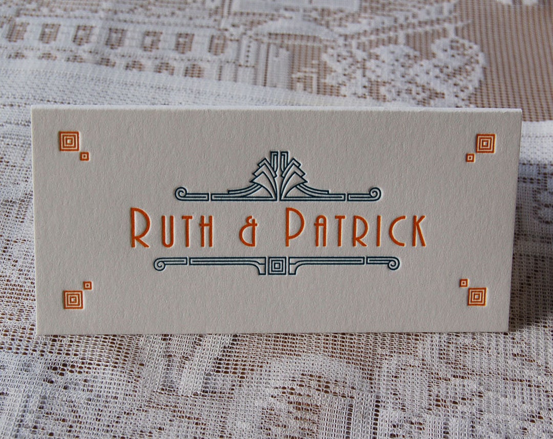 Letterpress Place Card, Custom Letterpress Place Cards, Table Cards