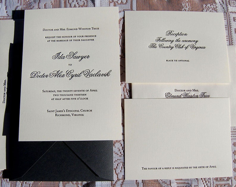 Letterpress Wedding Invitation Sample, Wedding Invitation, Wedding Invitations, Wedding Invitation Suite, Wedding Invitation, Elegant Invite image 2