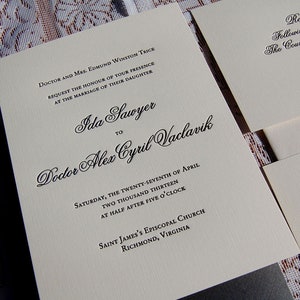 Letterpress Wedding Invitation Sample, Wedding Invitation, Wedding Invitations, Wedding Invitation Suite, Wedding Invitation, Elegant Invite image 3
