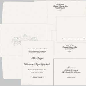 Letterpress Wedding Invitation Sample, Wedding Invitation, Wedding Invitations, Wedding Invitation Suite, Wedding Invitation, Elegant Invite image 6