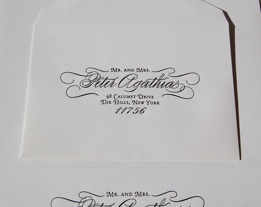 Letterpress Envelope Printing Letterpress Return Address Etsy