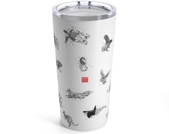 Geometrical Beasts Tumbler 20oz | Original Art by Kerby Rosanes