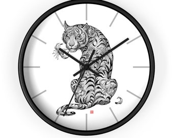 Tiger Lily Wall Clock | Original Art by Kerby Rosanes