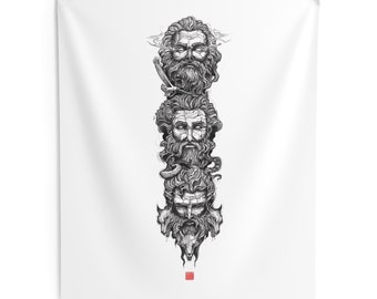 Sons of Cronus Wall Tapestry | Original Art by Kerby Rosanes
