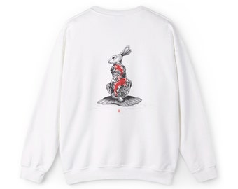 Water Rabbit Unisex Sweatshirt | Original Art by Kerby Rosanes