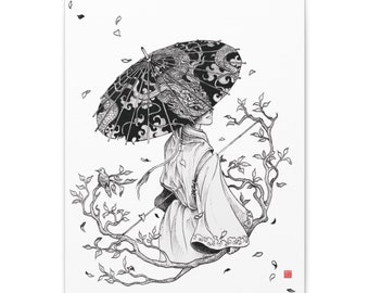 Kiyohime Matte Canvas | Original Art by Kerby Rosanes