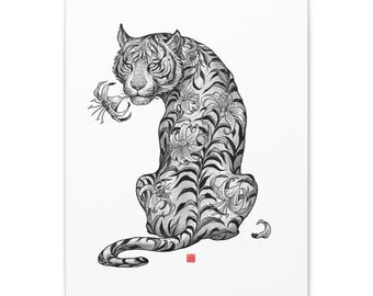 Tiger Lily Matte Canvas | Original Art by Kerby Rosanes