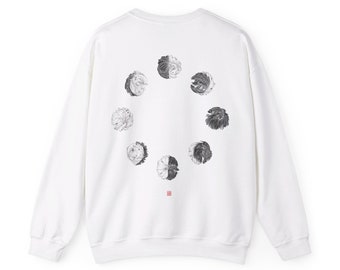 Moon Phases Unisex Sweatshirt | Original Art by Kerby Rosanes