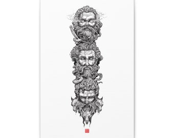 Sons of Cronus Matte Canvas | Original Art by Kerby Rosanes