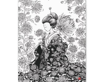 Kiku Matte Canvas | Original Art by Kerby Rosanes