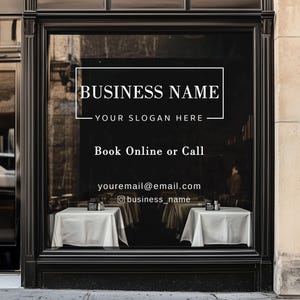 Custom Vinyl Decal, Business Sign Decal, Custom Business Name, Business Logo, Business Decoration