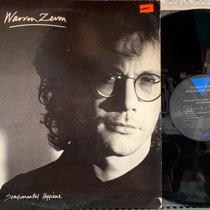 Vintage Vinyl - Warren Zevon, Sentimental Hygiene, Jungfrau 90603-1, Bild / Lyrik Hülle