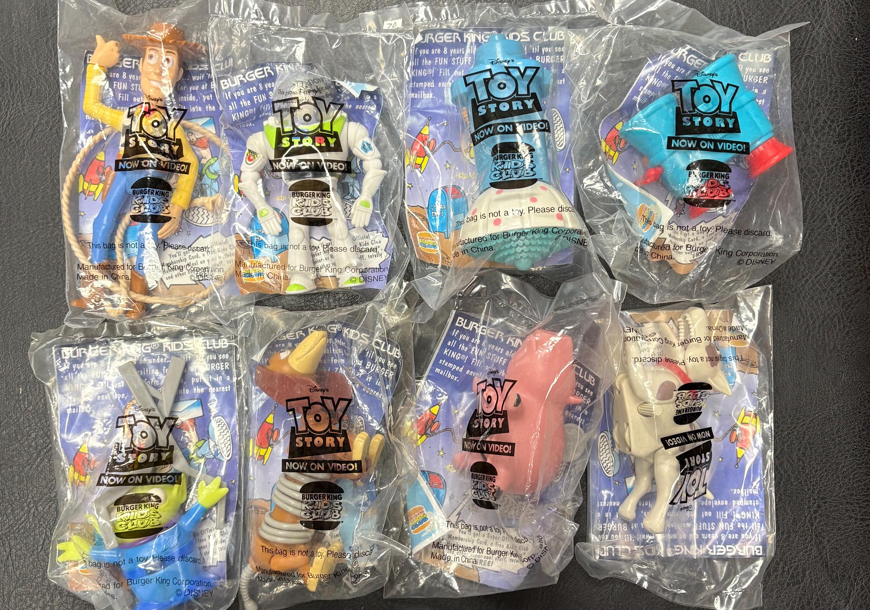 Vintage Toy - Lot of 8, Sealed, Burger King Toy, Toy Story, 1996 Vintage Toy - Lot of 8, Sealed, Burger King Toy, Toy Story, 1996